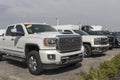 Used GMC truck display. With current supply issues, GMC is buying and selling many pre-owned cars to meet demand Royalty Free Stock Photo