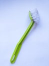 Used green sink cleaning brush