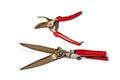 Used hand pliers isolated