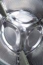 Used inside washing machine drum with some scratches on metal Royalty Free Stock Photo