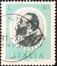 Used Italian postage stamp depicting Paolo Caliari, called Veronese