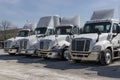 Used Kenworth, International and Freightliner trucks for sale. Pre-owned semi tractor trailer trucks are in high demand Royalty Free Stock Photo
