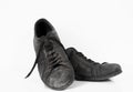 Used leather vintage old shoes Royalty Free Stock Photo