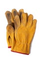 Used leather workgloves Royalty Free Stock Photo