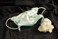 Used medical protective face mask