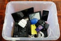Used modern Electronic Waste or gadgets for daily use Royalty Free Stock Photo