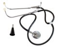 Used modern stethoscope isolated on white Royalty Free Stock Photo