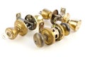 Used old door locks & knobs Royalty Free Stock Photo