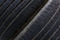Used old tire on natural light background Royalty Free Stock Photo
