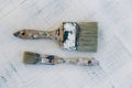 Used paint brushes Royalty Free Stock Photo
