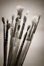 Used paintbrushes