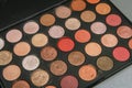 Make-up colorful eyeshadow palettes Royalty Free Stock Photo