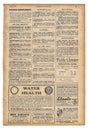 Used paper page english text advertising Vintage newspaper
