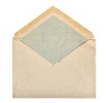 Used paper post mail envelope isolated white background