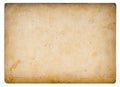 Used paper sheet Old cardboard stains vignette isolated Royalty Free Stock Photo