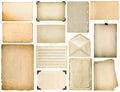 Used paper sheet Vintage book pages photo frame isolated Royalty Free Stock Photo