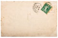 Used paper Vintage handwritten postcard letter edges