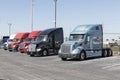 Used Peterbilt, Kenworth, International and Freightliner trucks for sale. Pre-owned semi tractor trailer trucks are in demand Royalty Free Stock Photo
