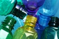 Used plastic bottles as background, closeup Royalty Free Stock Photo