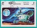 Used Postage stamps printed in Cambodia space themes
