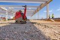 Used rammer standing at building site Royalty Free Stock Photo