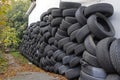 Used Road Tires Storage Royalty Free Stock Photo