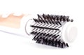 Used rotating hair brush isolated on white