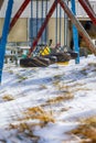 Used Rubber Tyres Used as Swings at Traditional Lofoten Village