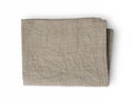 Used rumpled folded linen kitchen towel isolated on white background Royalty Free Stock Photo
