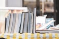 Used second hand books on a book market Royalty Free Stock Photo