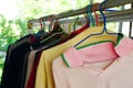 The Traditional clothes in hanger Shirt, used old shirt