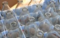 Used soda water glass bottle Royalty Free Stock Photo