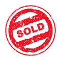 Used sold stamp Royalty Free Stock Photo