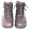 Used solid leather hiking shoes