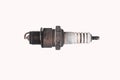 Used spark plug on white background Royalty Free Stock Photo