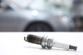 Used spark plug shot closeup Royalty Free Stock Photo