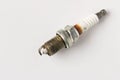 Used spark plug. Spark plug of the car after 100000 km of run. Close up Royalty Free Stock Photo