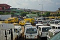 Used Taxi vehicles for sale at the market in Oshodi