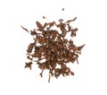 Used Tea Leaves Isolated, Wet Black Tea Leftovers, Herbal Tea Leaf, Biodegradable Garbage, Eco Bio Tea Leaves