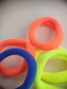 Rubber bands, and colorful hair Royalty Free Stock Photo