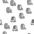 Used Tire Sale Shop Business Icons Set Vector Royalty Free Stock Photo