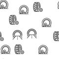 Used Tire Sale Shop Business Icons Set Vector Royalty Free Stock Photo