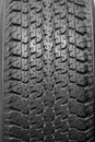 Used tire textured