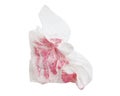 Used tissue paper isolate (clipping path). Royalty Free Stock Photo