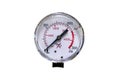 Gas pressure gauge isolated on a white background with clipping path Royalty Free Stock Photo