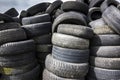 Used Tyres. Royalty Free Stock Photo