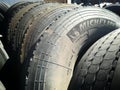 Used tyres of truck waste Royalty Free Stock Photo