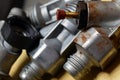 Used valves of airless paint sprayer