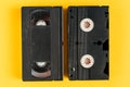 Used video casette tape, retro technology Royalty Free Stock Photo