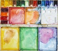 Used watercolor pallette